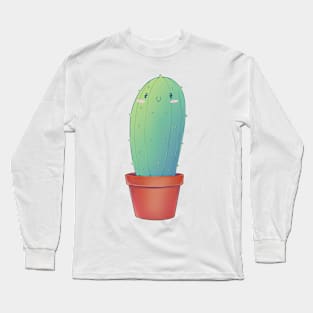 Dummy and cute cartoon cactus Long Sleeve T-Shirt